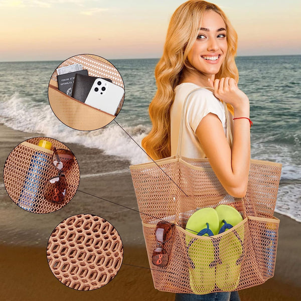 Tainehs Mesh Beach Tote Bag – Kinzd