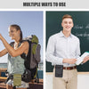 Dual Phone Holster,Belt Phone Pouch, Large Smartphone Pouch Cell Phone Holder, Multi-Purpose Tactical Cell Phone Holder for Work, Hiking, Camping, Barbecue, Rescue (Black)