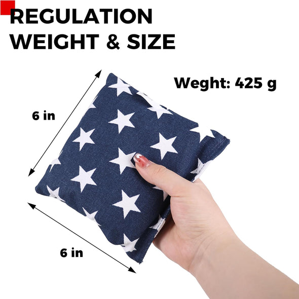 SPORT BEATS Cornhole Bags Set of 8 Regulation Weight & Size Corn Hole Bags Bean Bags for Cornhole Game Includes Carry Case