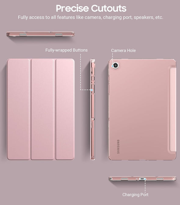 Timovo Case for Samsung Galaxy Tab A9+/A9 plus 11" 2023, Slim Soft TPU Translucent Frosted Back Protective Cover for Galaxy Tab A9+ Tablet SM-X210/X216/X218, Auto Wake/Sleep, Rose Gold