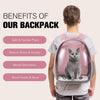 Cat Carrier Backpack, Pet Carrier Backpack Front Pack for Small Medium Cat Puppy Dog Carrier Backpack Bag Space Capsule, Airline-Approved Pet Carrier for Travel Hiking Walking Camping (Pink)