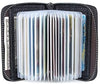 Genuine Leather Credit Card Holder Wallet RFID Blocking Secure Card Case ID Case Organizer Zipper Wallet (A-Classic Black)