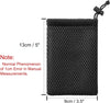 Uxcell Nylon Mesh Drawstring Bag, 5 X 3.5 Inch Small Storage Pouch String Bags for Mini Stuff MP3 Charger Earphone Key, 3Pcs Travel Kit Organizer for Lipstick Cosmetic Jewelry, Black