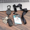AIDSOTOU Badge Holder Retractable Clip Heavy Duty Badge Reel Retractable Keychain ID Badge Holder with Breakaway Lanyard ID Card Holder Cool Tactical Keychains