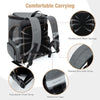 Lekereise Cat Backpack Expandable Pet Carrier Backpack for Small Cats and Dogs, Airline-Approved Foldable Dog Carrier Backpack with Inner Safety Leash, Grey