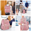FALANKO Wide Open Pink Backpack with  USB Charging Port
