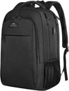 MATEIN Business Laptop Backpack, 15.6 Inch Travel Laptop Bag Rucksack with USB Charging Port, Water-Resistant Bag Daypack for Work College Computer Men Women Backpack, Black