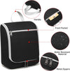 Della Gao Black Water Repellent Polyester Hanging Toiletry Bag for Travel