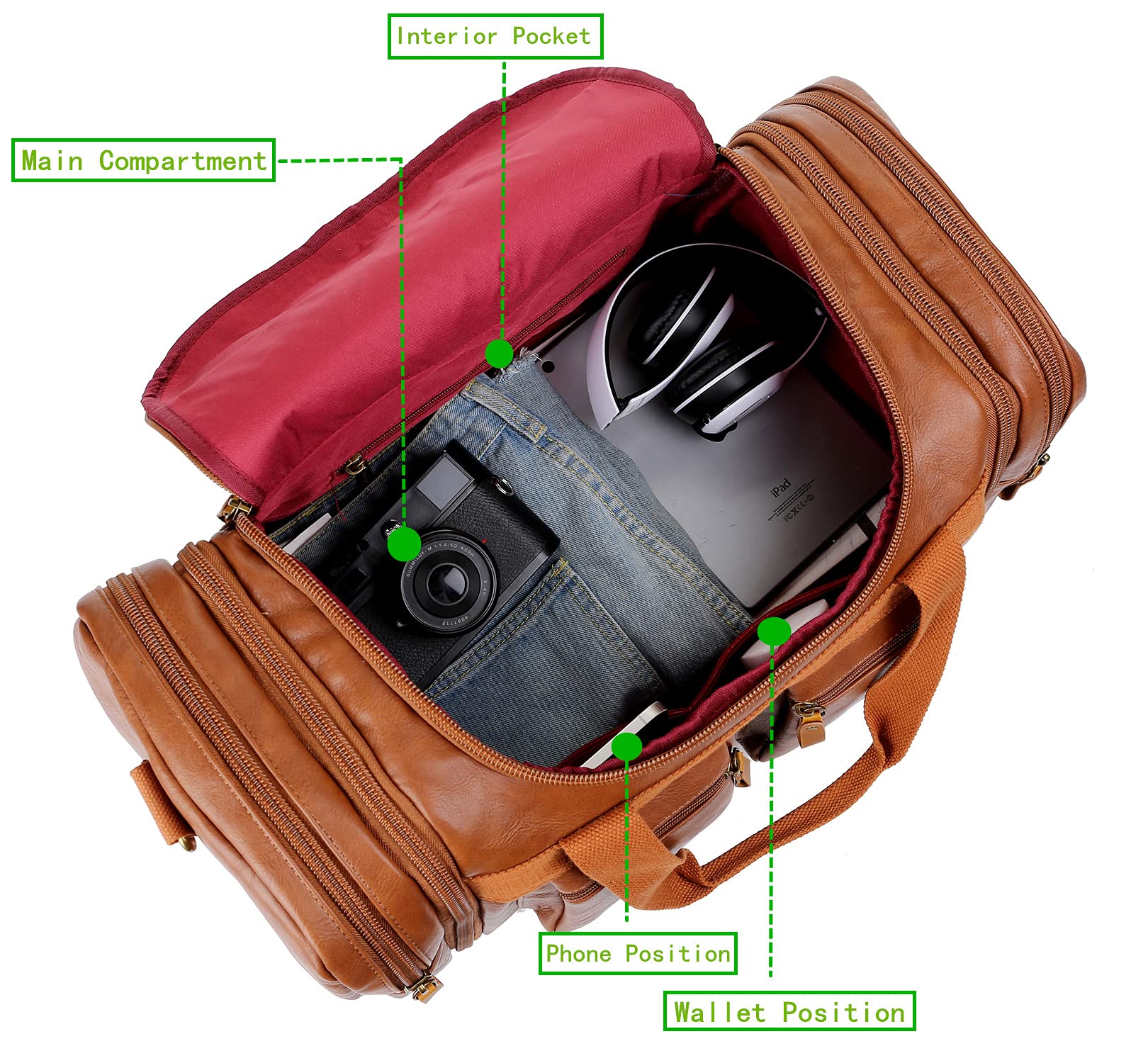 baosha leather backpack Baosha Leather Travel Bag – Kinzd