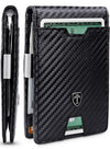 TRAVANDO Mens Bifold Wallet with Money Clip - Carbon