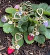 Agromusk Cute Strawberry Keychain, Heart Flower Daisy Bag Charms