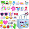 KJML 30PC DIY Decoration Set for Bogg Bag Rubber Tote Beach Bags