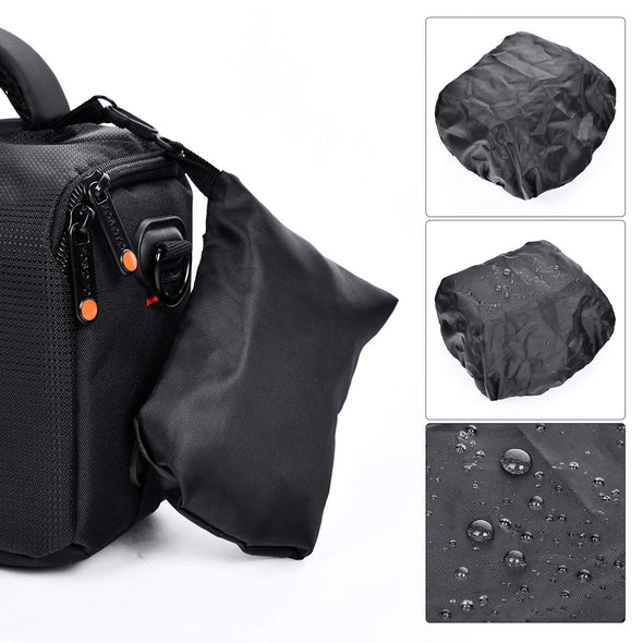 FOSOTO Waterproof Anti-shock Camera Bag, Compatible for Canon Nikon Panasonic Sony Digital Camera