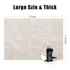 Homaxy Faux Leather Heat Resistant Placemats Set of 6, Waterproof Anti-Slip Wipeable, Beige