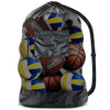 BROTOU Large Drawstring Mesh Sports Ball Bag with Shoulder Strap for SoccerBall Basketball, Volleyball