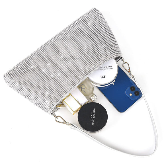 Valleycomfy Rhinestone Evening Clutch Bag for Prom Cocktail Party Wedding