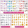 Mckanti 150PCS Gold Plated Enamel Silver Charms Jewelry DIY Kit