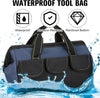 Sanwuta 3 Pack Tool Bag for Men with Waterproof Hard Bottom, Heavy Duty Tool Bag Wide Mouth Tote for Various Instrument, Electrician Carpenter Mechanic(13 Inch,Blue, Red, Yellow)