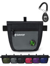 Gobeigo Magnetic Dog Treat Pouch with Training Clicker, Poop Bag Dispenser & Metal Clip Waist Belt, Black/Gray