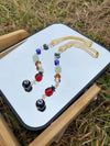 Agromusk Evil Eye Car Charm, Lucky Days Rearview Mirror Hanging Decor