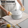 Homaxy Faux Leather Heat Resistant Placemats Set of 6, Waterproof Anti-Slip Wipeable, Beige