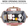 FALANKO Wide Open Pink Backpack with  USB Charging Port
