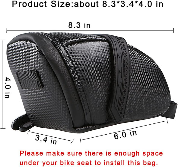 Bicycle Seat Bag Water Proof,Bike Pack under Seat,Wedge Saddle Bag for Bike,Cycling Accessories