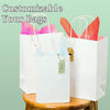 RACETOP White Paper Bags with Handles Bulk 8"X4.5"X10.8" 100Pcs Gift Bags Medium Size, White Gift Bags with Handles, Gift Bag Bulk for Retail, Party, Shopping, Merchandise
