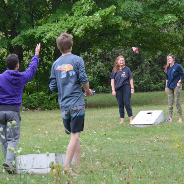 Cornhole Bean Bags Regulation: American Flag Corn Hole Beanbags Toss Game Set 8 Star and Stripes Outdoor Teams Tournament Summer