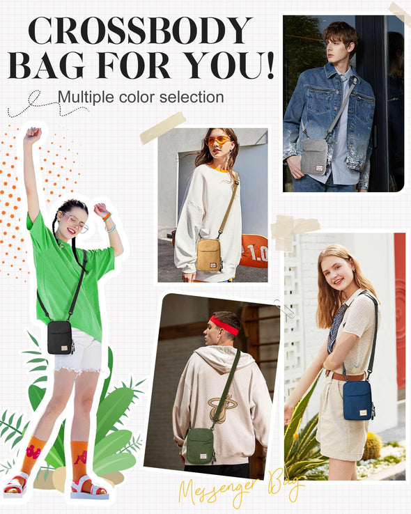 SEAFEW Mini Crossbody Bag Shoulder Bag, Small Messenger Bag Phone Bag