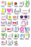 KJML 30PC DIY Decoration Set for Bogg Bag Rubber Tote Beach Bags