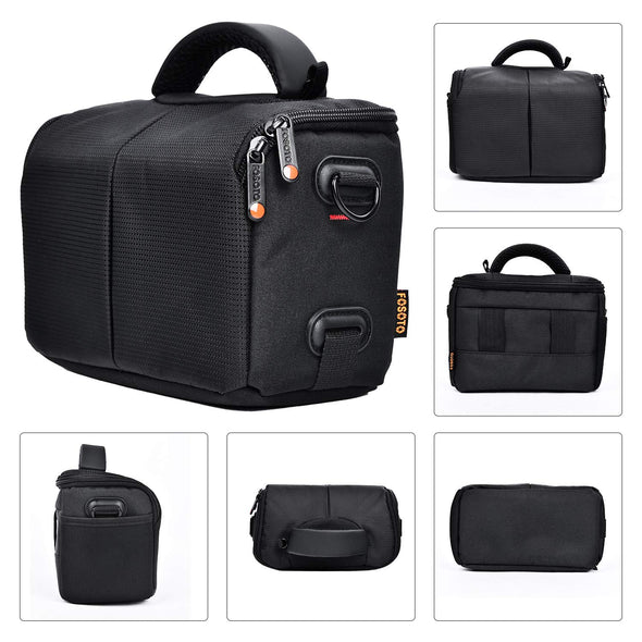 FOSOTO Waterproof Anti-shock Camera Bag, Compatible for Canon Nikon Panasonic Sony Digital Camera