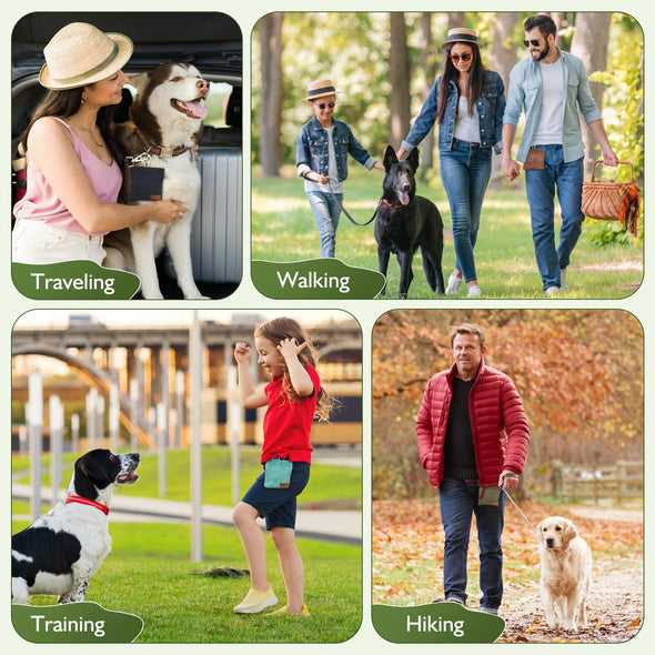 ETIAL Portable Hand Free Dog Treat Pouch for Pet Travel or Outdoor Use