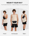 WATERFLY Lightweight Small Fanny Pack: 1.5L Mini Slim Crossbody Waist Belt Hip Bag with RFID Blocking, Anti-Theft & Water Resistant Pouch for Women Men Travel Hiking Running Walking EDC - Black