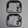 Lermende 2Pcs Clear Toiletry Bag TSA Approved Travel Bag,Carry on for Travel,Airport Airline Accessories Compliant Bag,Quart Sized Makeup Cosmetic Bag Women Men (Black, 2 Pack)