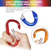 12PCS Carabiner Keychain Clip - 3" Aluminum Carabeaner Key Clip,D Ring Shape Caribeener Hook Buckle,Spring Snap Key Chain Clips