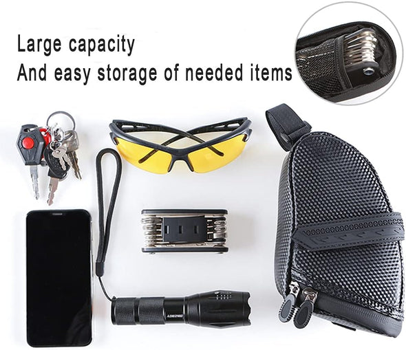 Bicycle Seat Bag Water Proof,Bike Pack under Seat,Wedge Saddle Bag for Bike,Cycling Accessories