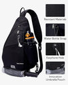 WATERFLY Sling Bag Crossbody Backpack: over Shoulder Daypack Casual Cross Chest Side Pack