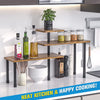 Jayrex Countertop Organizer Organization, 3 Tier Moveable Corner Shelf Organizer for Kitchen, Bathroom, Spice Rack, Coffee Area, over Sink, Dresser Table (Rustic Brown)