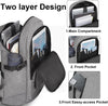 Mancro Laptop Backpack for Travel, Anti-Theft Laptop Backpack for Men Business Backpack Work Daypack with USB Charging Port & Lock, Water Resistant Travel Computer Bag Daypack, Grey