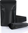 100 Pack Resealable Stand up Bags,Smell Proof Pouch Sealable Foil Pouch Bags for Packaging (Black, 3.5" X 5.1")
