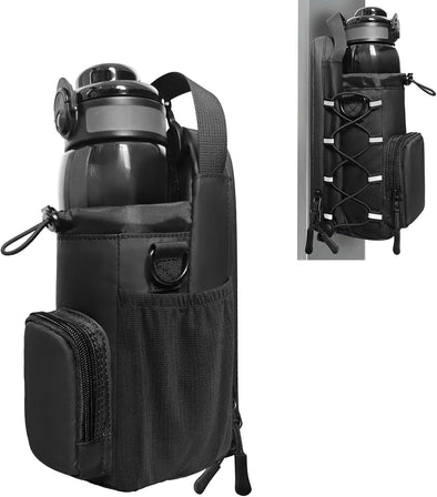 Magnetic Gym Bag for Men and Women, Magnetic Water Bottle Holder for Gym, Small Gym Bag, Gym Gifts for Women and Men (All Black)