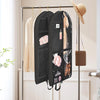 Univivi Dance Costume Garment Bag, 40" Waterproof Hanging Bag for Travel, Kids Clothes Bag with 5 Clear Pockets and Handles for Costumes and Sports, Black