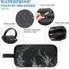 Happydavid Soft PU Leather Zipped Travel Toiletry Bag Mens Ladies Supply Toiletry Bag Case(Black)