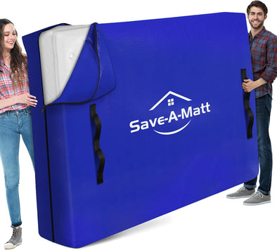 Mattress Bags for Moving - Extra Thick & Durable Queen Mattress Cover for Moving - Reusable Waterproof Tarp Mattress Protector with Heavy Duty Handles (82’’X62’’X15’’ Queen Size)