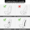 2 Pack Leather Front Car Seat Covers, Universal Sideless Car Seat Protectors with Storage Pocket and Seat Belt Pads, Waterproof Automotive Seat Cover for Cars Trucks Suv(Black)
