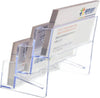 Tecunite 2 Pieces Business Card Holder 3 Tiers Acrylic Stand Organizer Clear Card Holder Display for Office, 180 Cards Capacity
