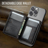 Defencase for Magsafe Wallet Magnetic Card Holder RFID Blocking, PU Leather Minimalist Phone Wallet Compatible with Magsafe Phones and Cases for Iphone 16/15/ 14/13/ 12/ Pro/Max/Plus, Black