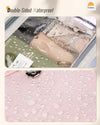 Travel Hanging Toiletry Bag for Women - Waterproof Cosmetic Organizer with Clear Window, Lightweight Bathroom Bags for Essentials, Makeup, Shampoo, Toiletries (Pink, Medium)
