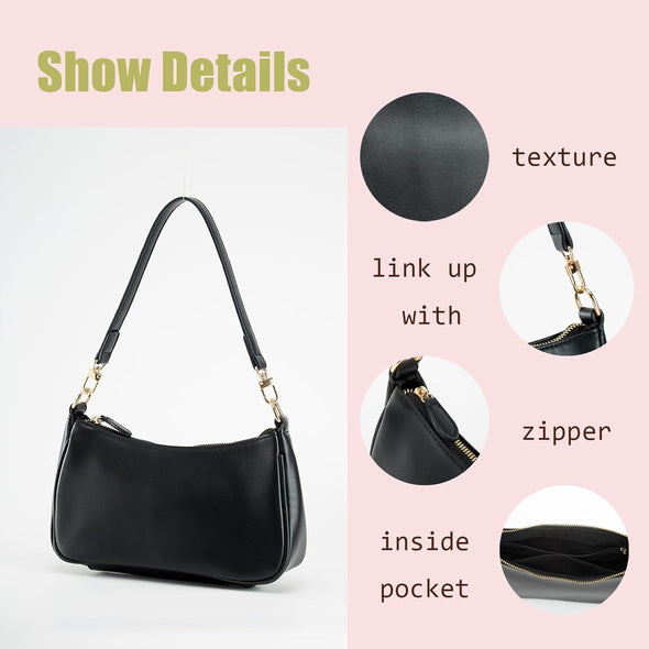 Shoulder Bag for Women Crossbody Bags Retro Classic Small Hobo Purse Clutch Tote Handbags with Zipper Closure